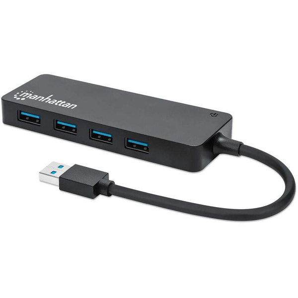 Manhattan 164900 interface hub USB 3.2 Gen 1 (3.1 Gen 1) Type-A 5000 Mbit/s Sort