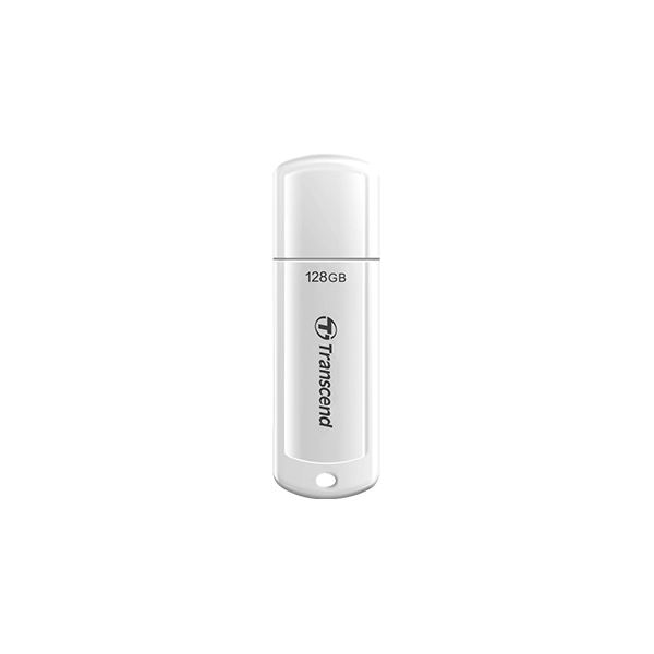 USB памет Transcend JetFlash 730, Бял, 128GB, USB 3.0
