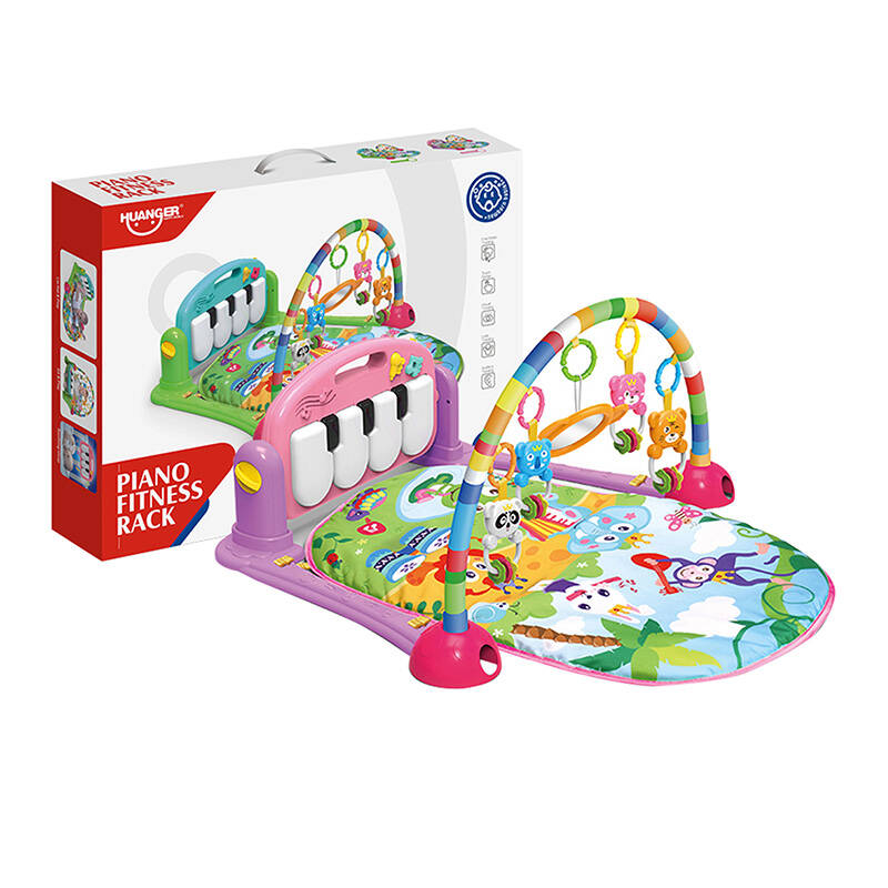 Huanger HE0604 Oktató Játszószőnyeg zongorával - Rózsaszín (HE0604)
