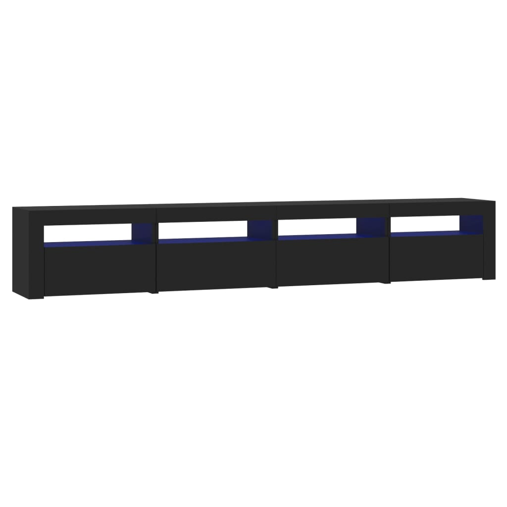 fekete TV-szekrény LED-lámpákkal 240x35x40 cm (3152763)