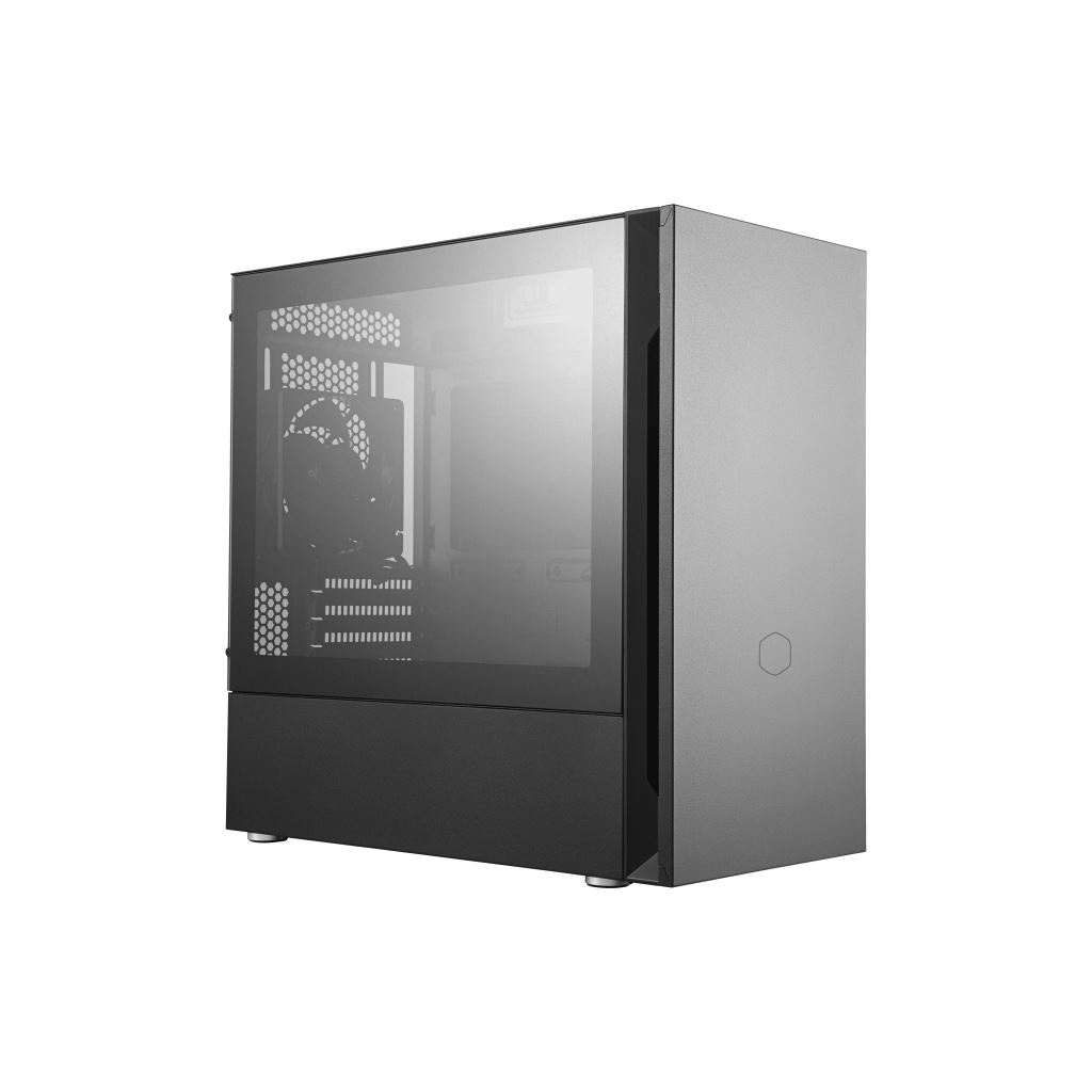 Cooler Master Silencio S400 (TG) táp nélküli ablakos Micro ATX ház fekete (MCS-S400-KG5N-S00) (MCS-S400-KG5N-S00)