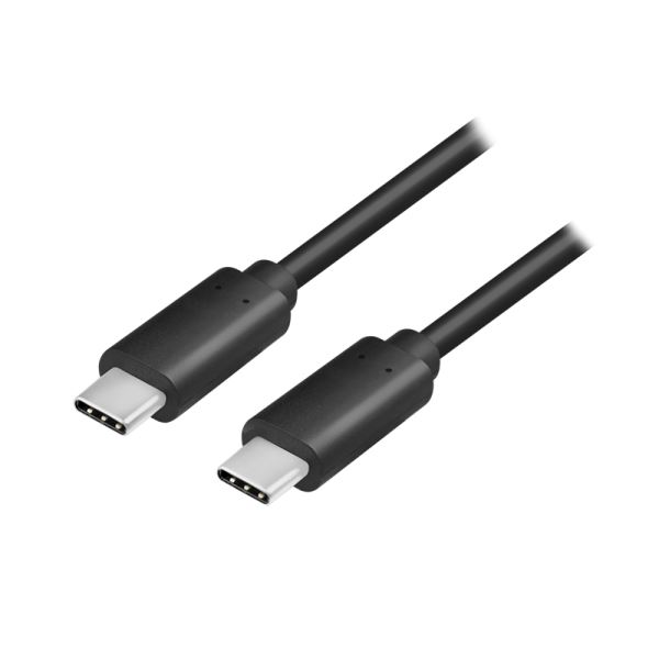 Cablu de date Logilink, CU0128, USB 3.2, USB Type-C (T) la USB Type-C (T), 0.5m, Negru