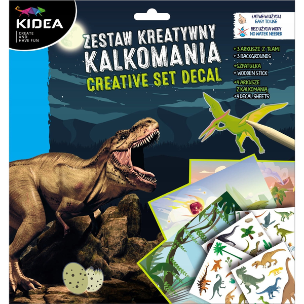  Derform ZEST KREAT KALKOMANIA DINOZAURY KIDEA PUD
