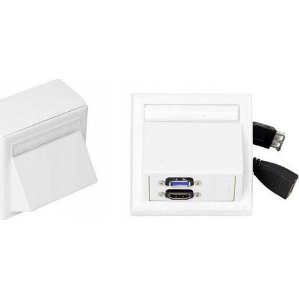 Vivolink WI221261 presa energia HDMI + USB A Bianco
