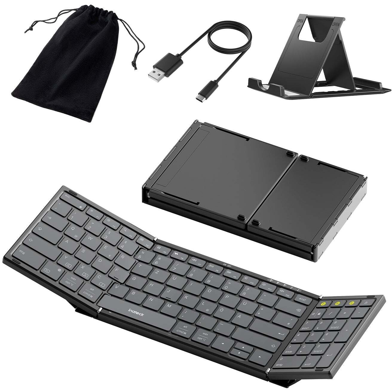 Клавиатура Inateck faltbar N0135 — N0135_BLACK, черна