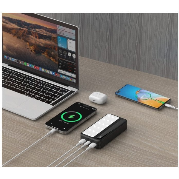 rebeltec Powerbank P20 LCDPD LAMP 20 000mAh, zintegrowana lampa LED z funkcją latarki