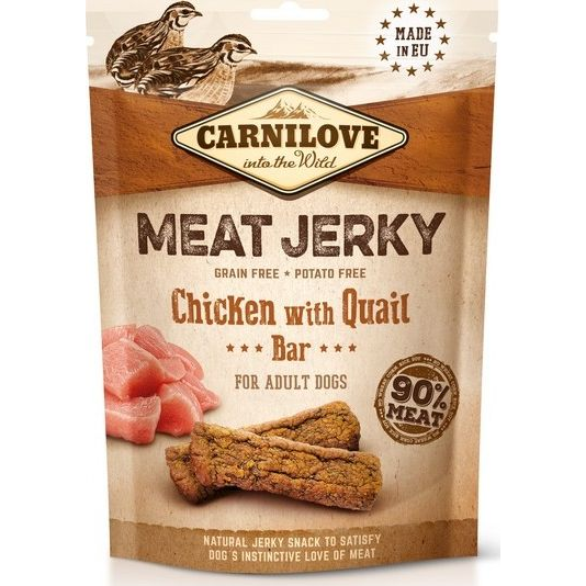 Carnilove Jerky Snack Chicken&amp;Quail Bar – csirke&amp;fürj 100g