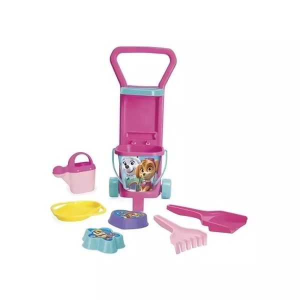 Wader: Mancs őrjárat homokozó szett húzós kocsival 8db-os, rózsaszín (81570) (wader81570)