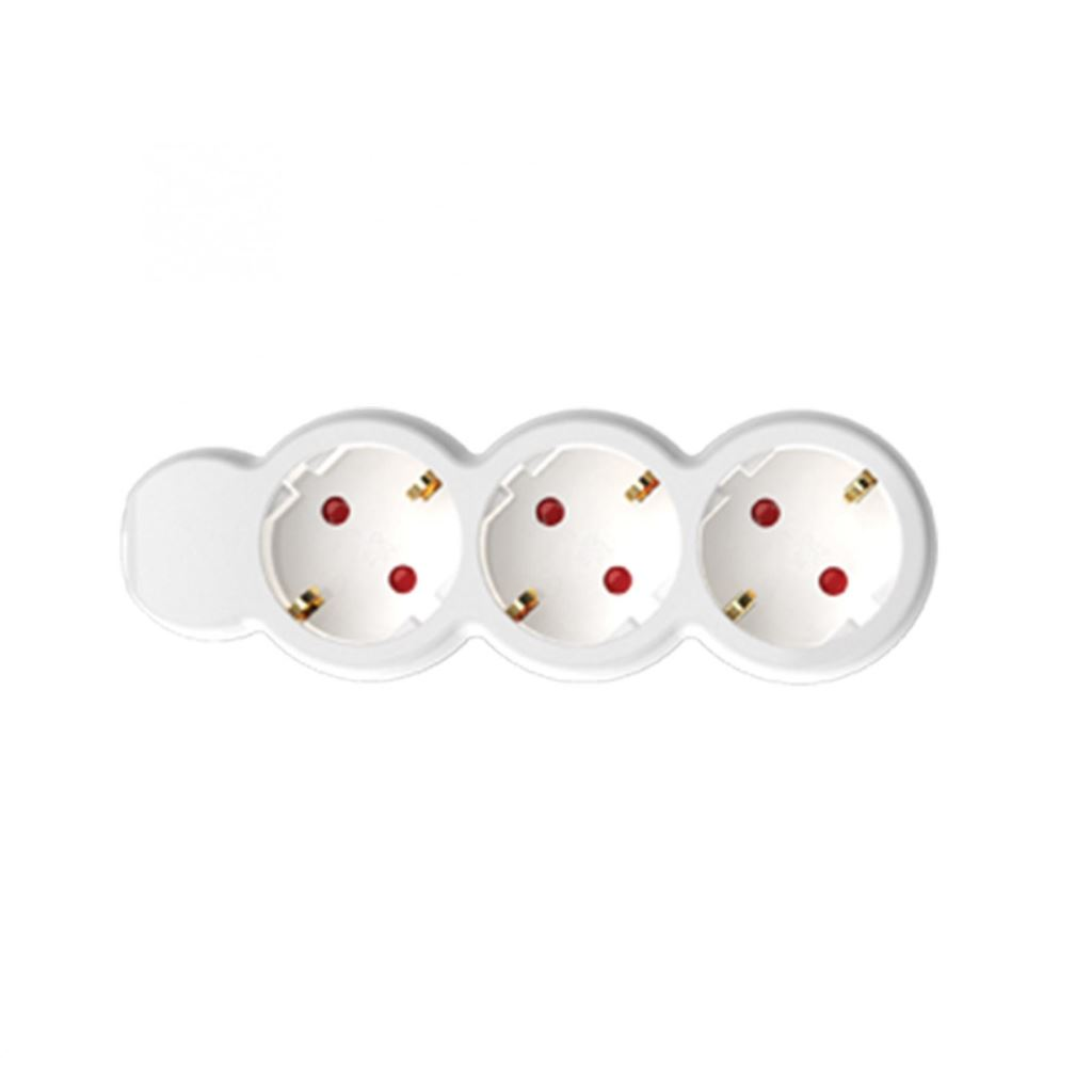 Somogyi hálózati elosztó 3 aljzat 3m fehér (NV 3-3/WH/1,5) (NV 3-3/WH/1,5)