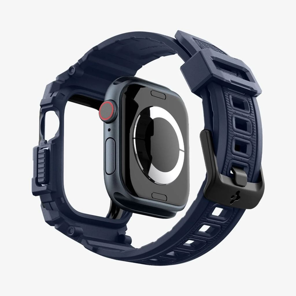 Spigen Rugged Armor Pro Apple Watch 10 (42mm) védőtok szíjjal sötétkék (ACS08592)