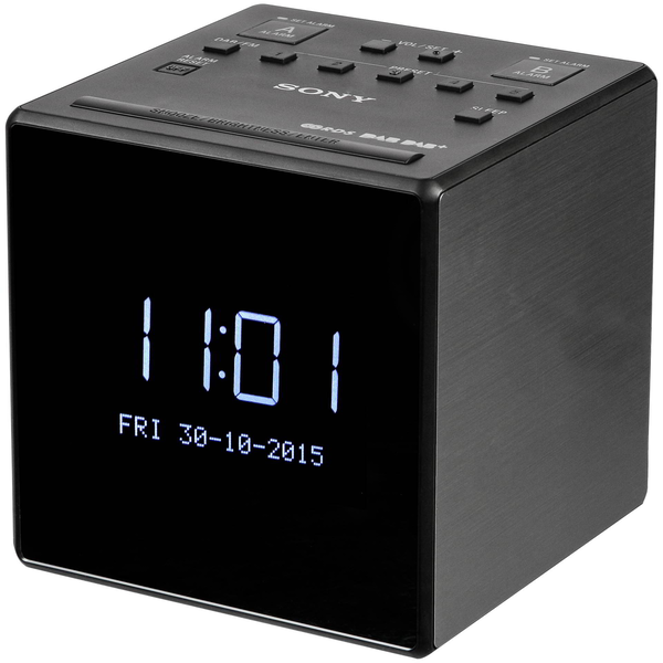 Радио часовник Sony XDR-C1DBP, DAB/DAB+/FM, Двойна аларма, USB зареждане, Сив