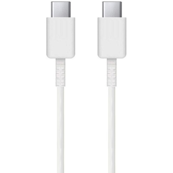 USB Type-C töltő- és adatkábel, USB Type-C, 100 cm, gyorstöltés, Samsung, fehér, gyári, 