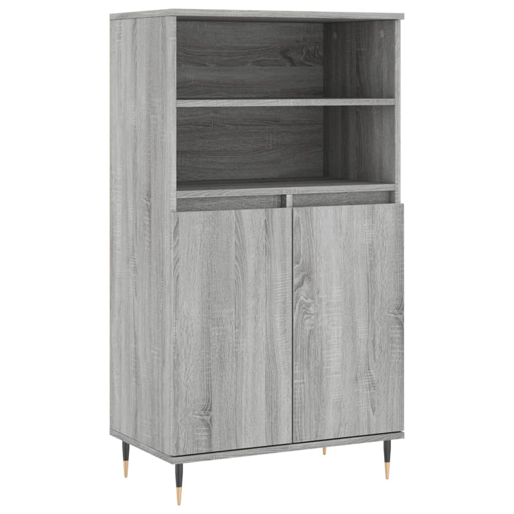 szürke sonoma szerelt fa magasszekrény 60 x 36 x 110 cm (831482)