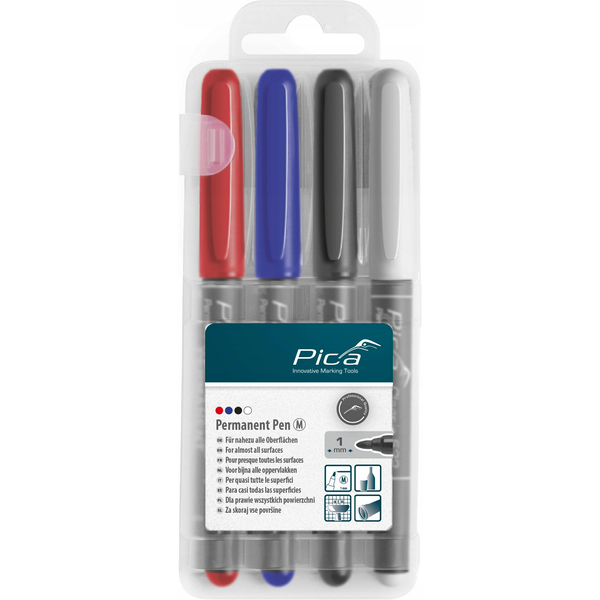 Pica Permanent marker 1,0mm - Vegyes színek (4db/csomag)