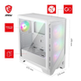 MSI MAG FORGE 320R AIRFLOW Micro Tower Бяла