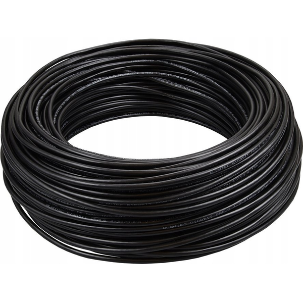 CAT 5e U-UTP outdoor installation cable, 100 MHz Fca (PVC), AWG 24/1, 100 m paper box, sx, black