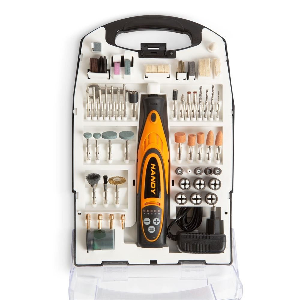 Handy 112 részes - akkumulátoros panelfúró, csiszoló, polírozó szett (10369) (handy10369)