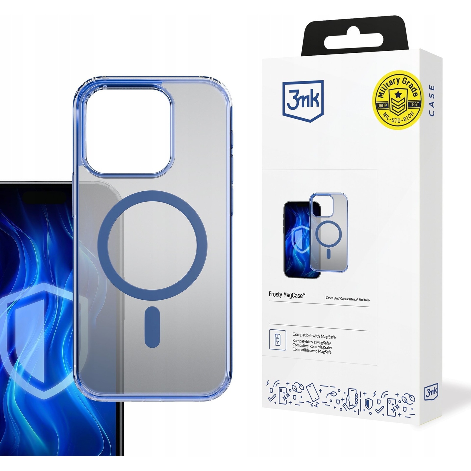 3mk Frosty MagCase Kék Apple iPhone 13 Pro (5903108596282)