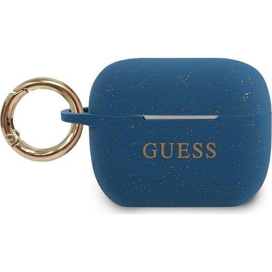 OVITEK GUESS SILIKONSKI OVITEK Z BLEŠČICAMI ZA AIRPODS PRO MODER