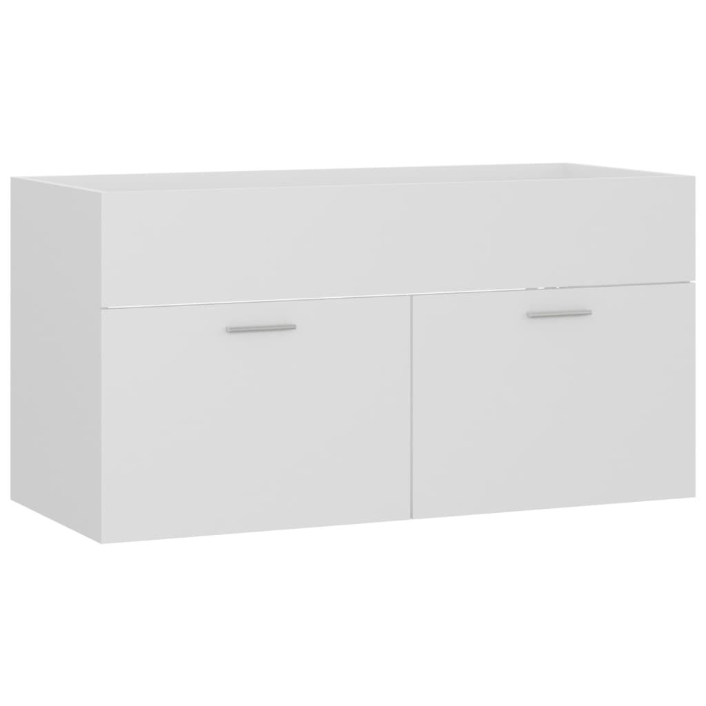 fehér forgácslap mosdószekrény 90 x 38,5 x 46 cm (804665)