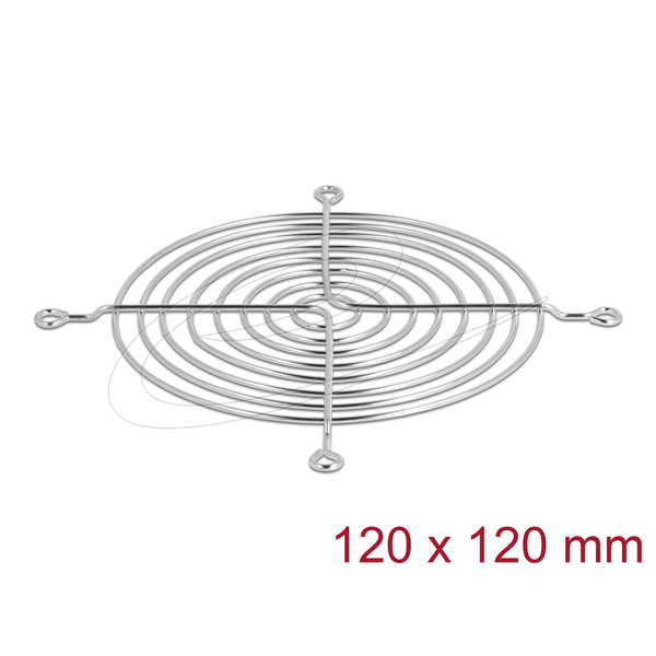 DELOCK Lüftergitter 120 x 120 mm silber