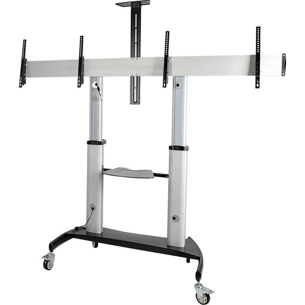 StarTech.com STNDMTVDUO tv-bevestiging 152,4 cm (60") Zwart, Zilver