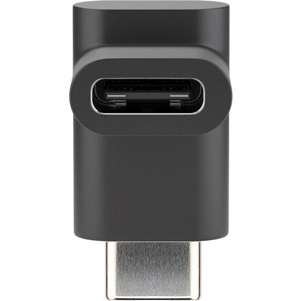 goobay USB-C anya - USB-C apa 90° Adapter - Fekete