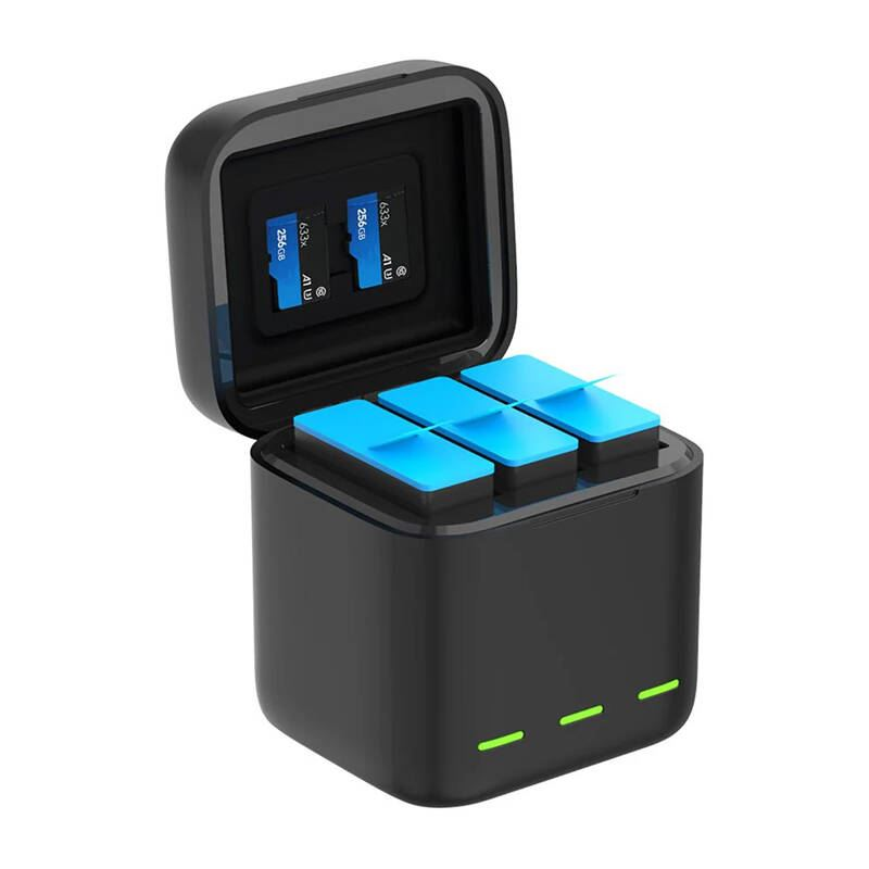 Telesin GoPro Hero9/10/11/12 hármas akkumulátor töltő + akkumulátor (GP-BNC-011-C) (GP-BNC-011-C)