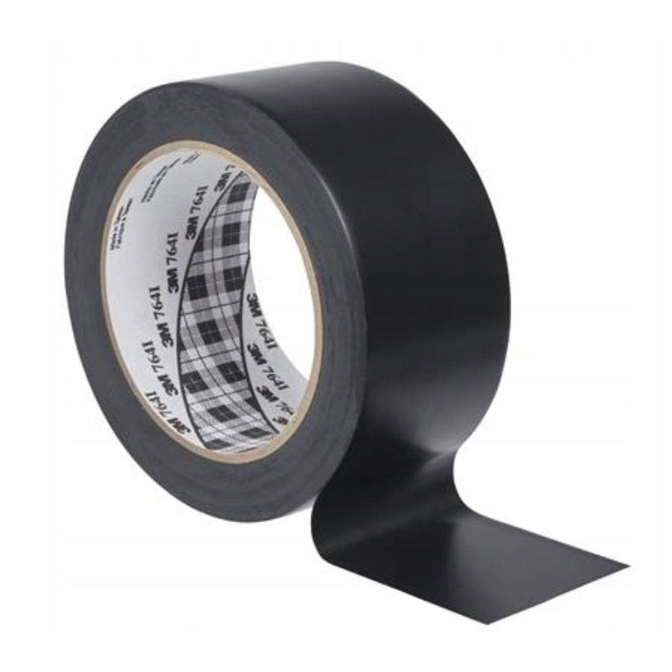 3M 764i, 50 mm, 33 m, univerzális jelölő PVC ragasztószalag, fekete (7000048917)