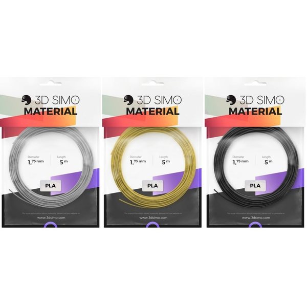 3D Simo Filament PLA - fekete, arany, szürke (G3D3001)