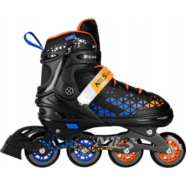 Nh18190a Patines En Línea Brave 4en1 Azul-naranja Talla M. L(39-43) Con Ym.