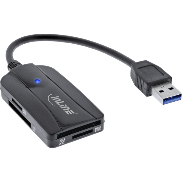InLine 66772A kártyaolvasó USB 3.2 Gen 1 (3.1 Gen 1) Type-A Fekete