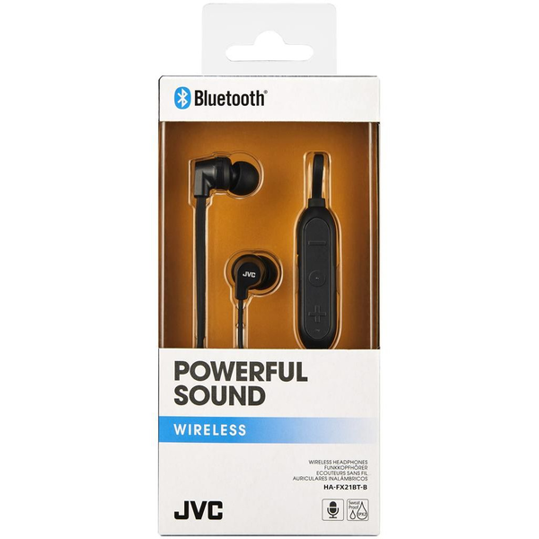 JVC HA-FX21BT-BE Слушалки Безжичен В ухо, Лента за врат Обаждания/музика Bluetooth Черен