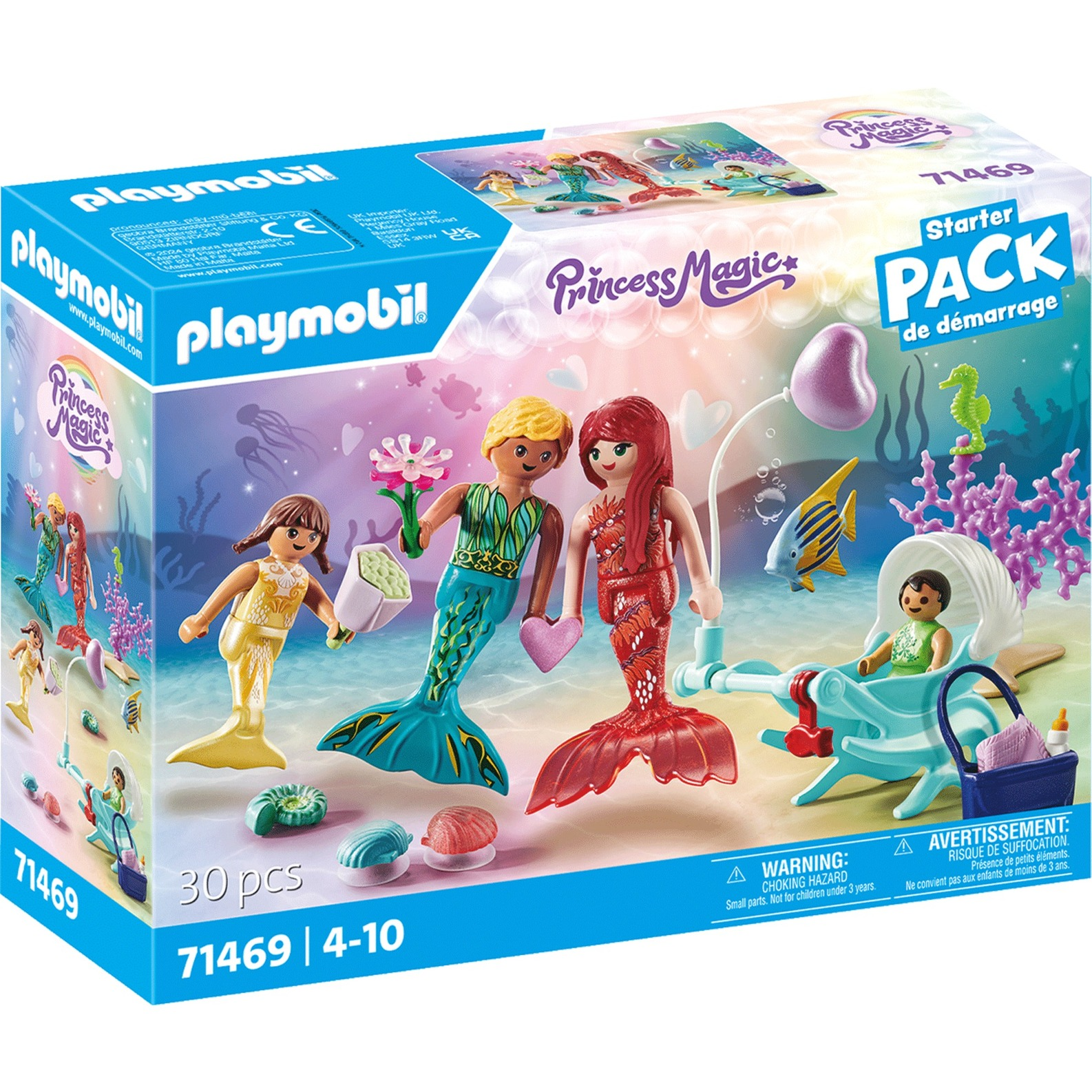 Playmobil Princess Magic : 71469 - Szerető sellő család kezdőcsomag (71469)