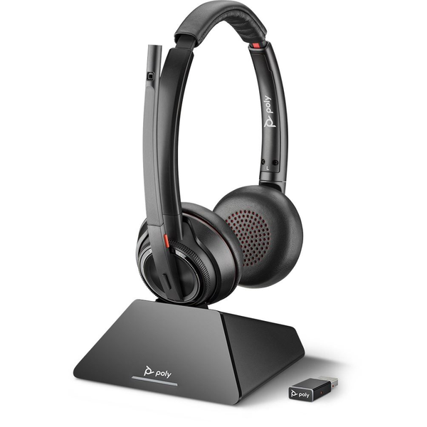 POLY 8220 UC Слушалки Безжичен Лента за глава Офис/Център за обаждания Черен