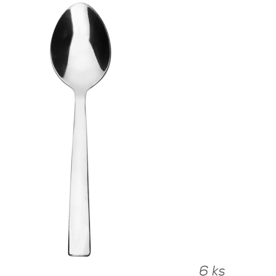Rozsdamentes acél teáskanál, PLAIN 6 db (142691)