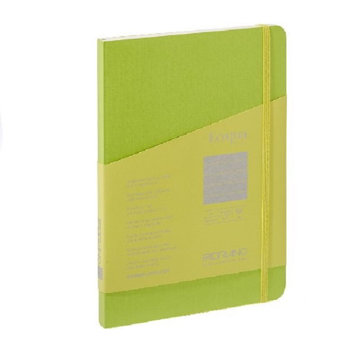 Fabriano Ecoqua Plus 80 lapos A5 vonalas notesz - Világoszöld (19621006)