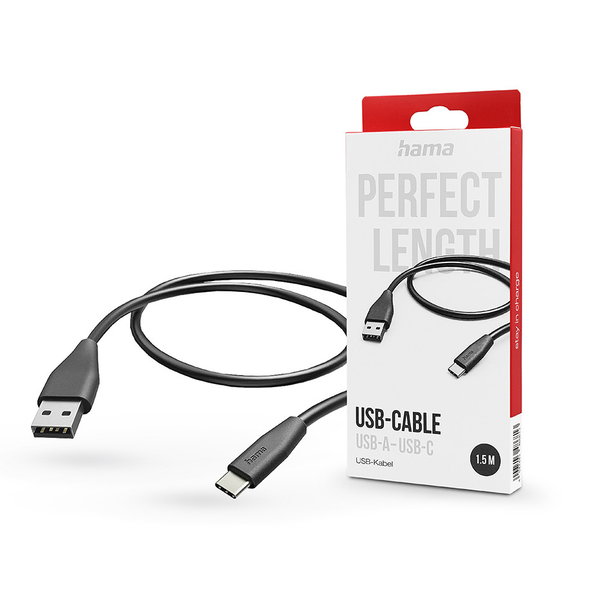 Hama 00201595 cavo USB USB 2.0 1,5 m USB A USB C 0,48 Gbit/s Nero