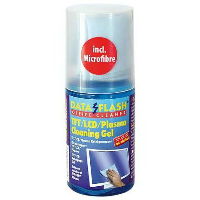 Data Flash DF1624 Képernyő tisztító gél mikroszálas kendővel (200ml) (DF1624)