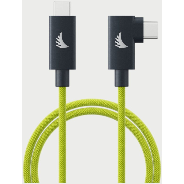 ANGELBIRD CABLE I USB-C 4.0 I SOLID FLEX CABLE RIGHT-ANGLE I LIME I 32 CM