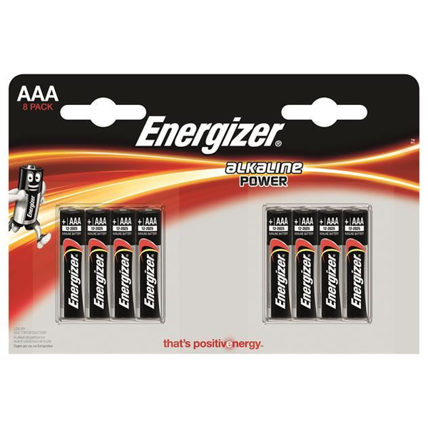 Set 8 bucati baterii, Energizer, LR03, MN2400, AAA, 1.5V