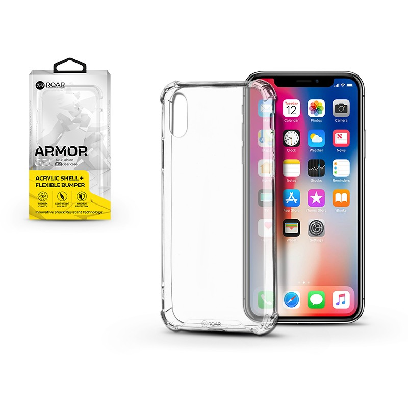 Apple iPhone X/XS szilikon hátlap - Roar Armor Gel - transparent (KC0384)