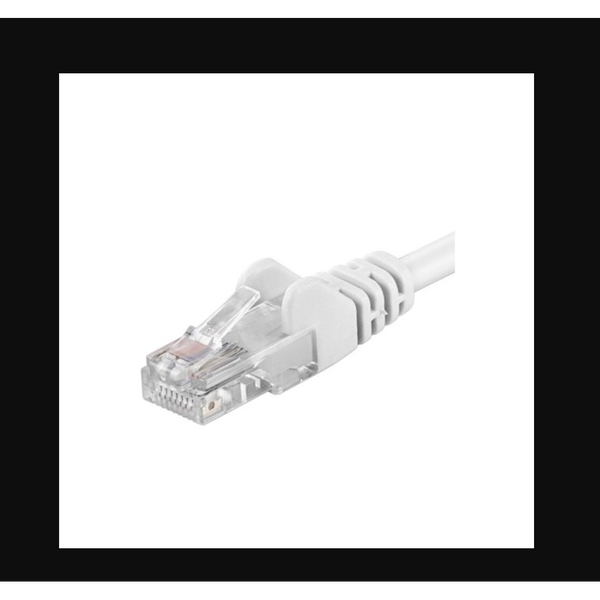 UTP пачкорд кабел RJ45-RJ45 категория 6, 7m, бял, изцяло меден, 26AWG