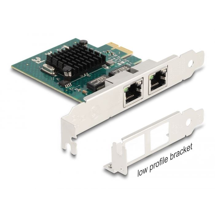 Delock PCI Express x1 kártya 2 x RJ45 Gigabit LAN (88206) (del88206)