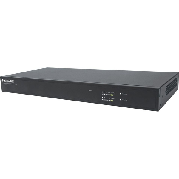 Intellinet 561433 мрежов суич Управляем Gigabit Ethernet (10/100/1000) Захранване по Ethernet (PoE) Черен
