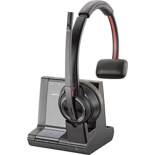 HP Poly Savi 8210 UC Microsoft Teams Certified DECT 1880-1900 MHz USB-A Headset Auricolare Wireless A Padiglione Ufficio Bluetooth Base di ricarica Nero