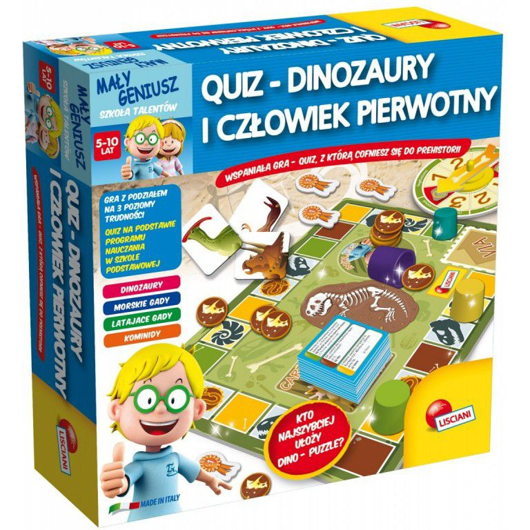Lisciani Maly Geniusz Quiz - Dinoszauruszok és őskori ember (GXP-559109)