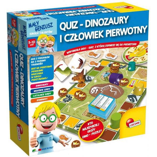 Lisciani Maly Geniusz Quiz - Dinoszauruszok és őskori ember