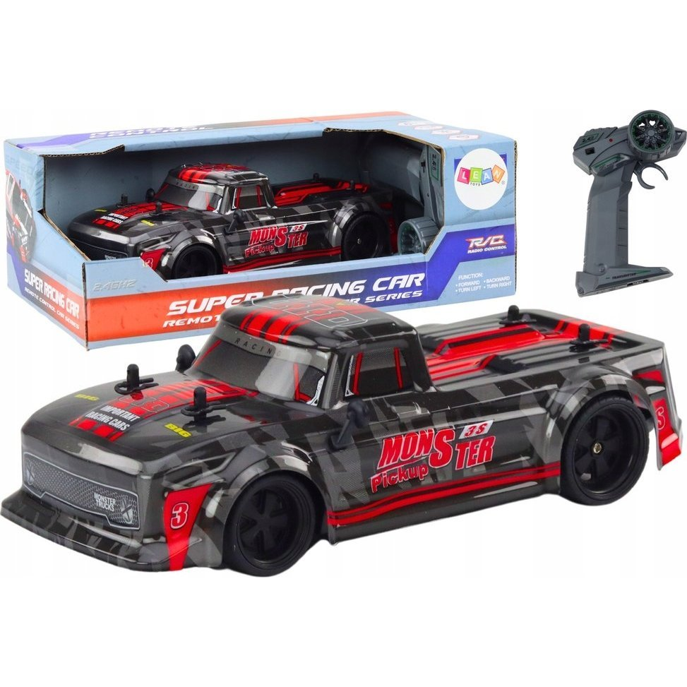 Pick-Up R/C 1:18 Távirányítós Autós - Gumiabroncsokkal, Piros