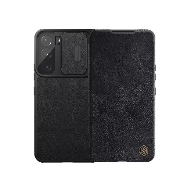 Nillkin Qin Pro Apple iPhone 15 bőr tok álló fekete (GP-148103) (GP148103)